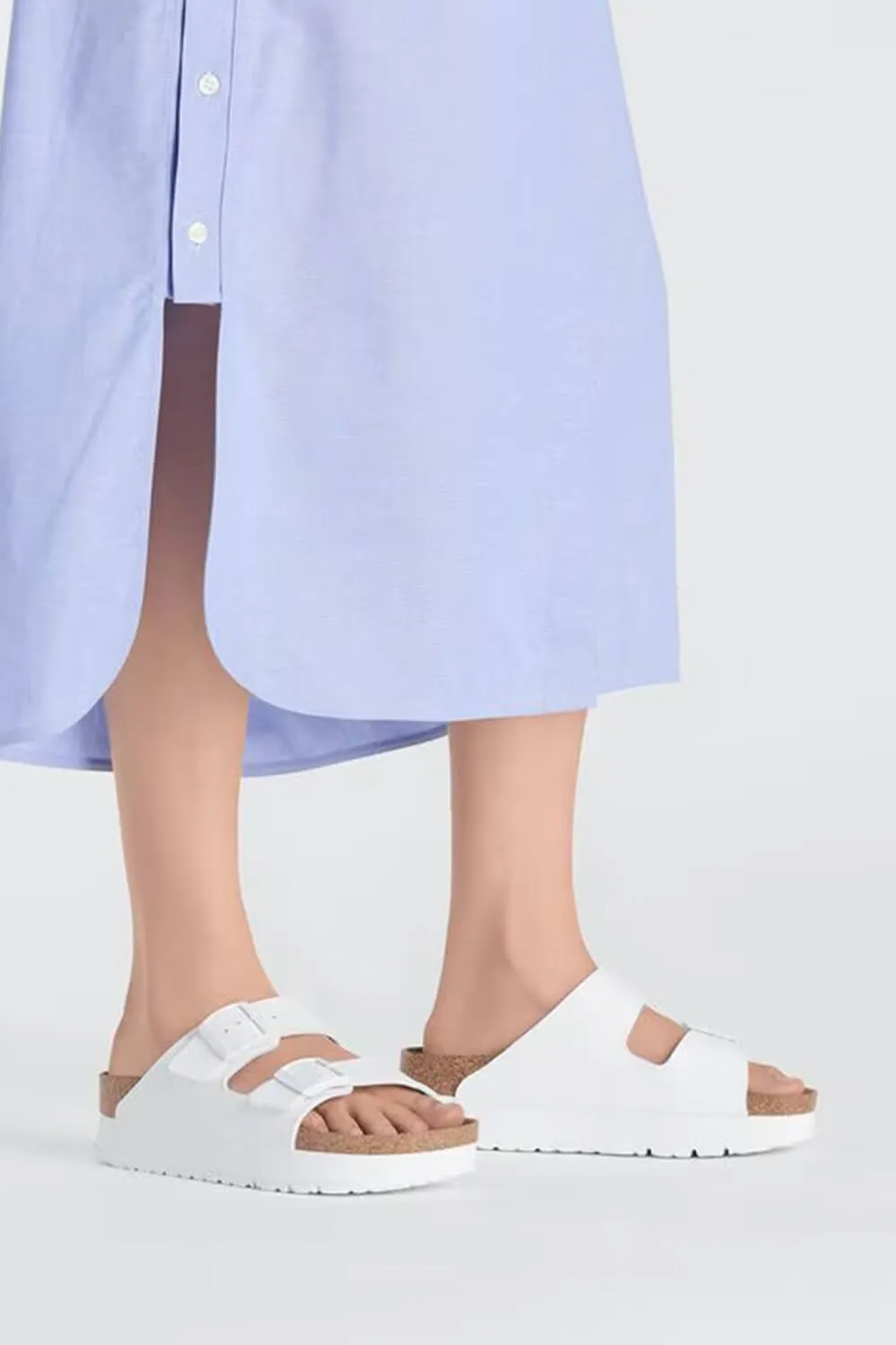 Papillio by Birkenstock Arizona Flex Birko-Flor Platform Sandals for Women in White | 1027416 sold by Glik’s product image thumbnail 2