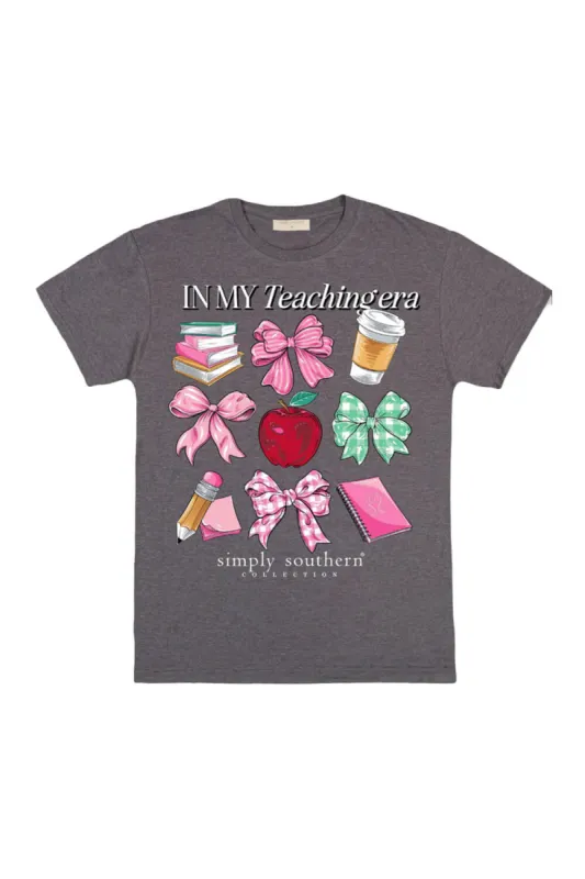Simply Southern Plus Size Teaching Era T-Shirt for Women in Iron Heather  | EXT-SS-TEACH-IRONHTHR sold by Glik’s