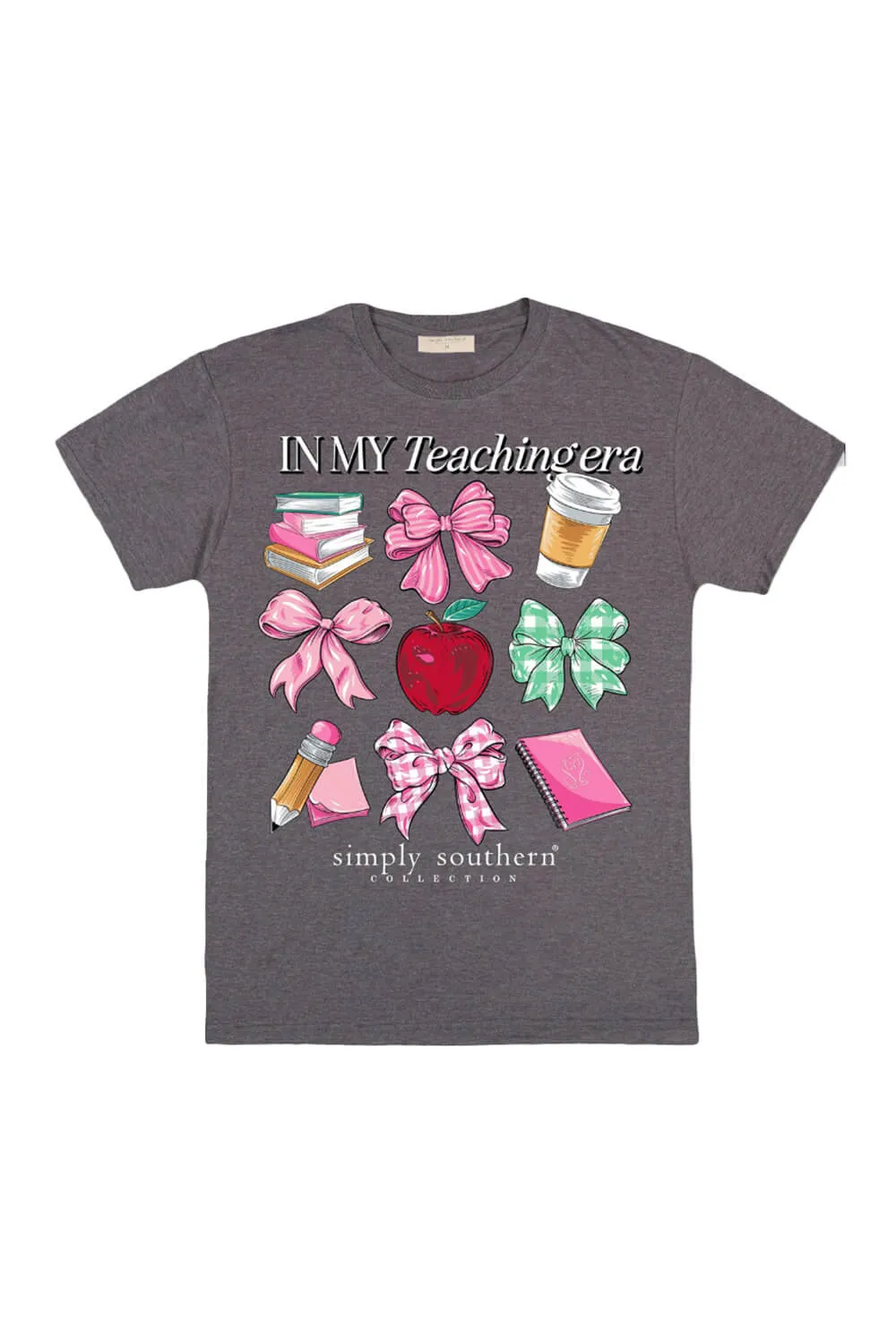 Simply Southern Plus Size Teaching Era T-Shirt for Women in Iron Heather | EXT-SS-TEACH-IRONHTHR sold by Glik’s