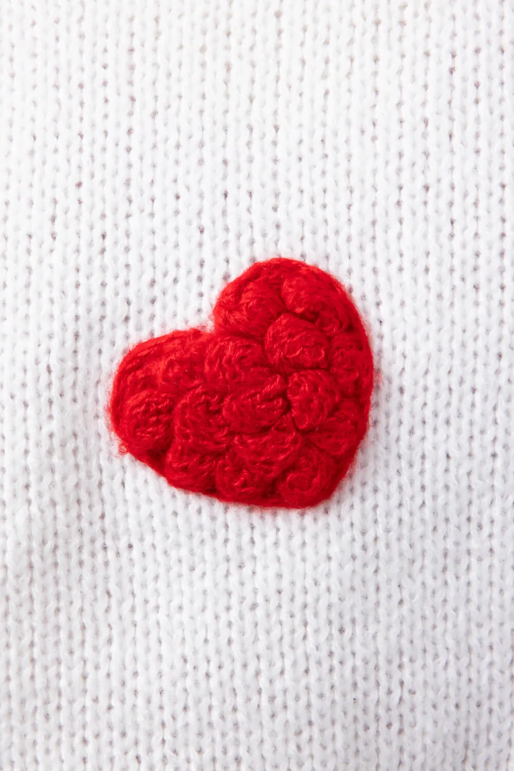 3D Heart Sweater for Women in White | LWT0073-WHITERED sold by Glik’s product image thumbnail 2