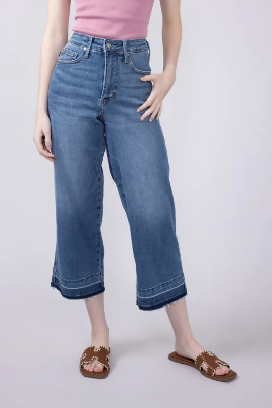 Judy Blue Tummy Control Crop Wide Leg Jeans for Women | 88875REG sold by Glik’s
