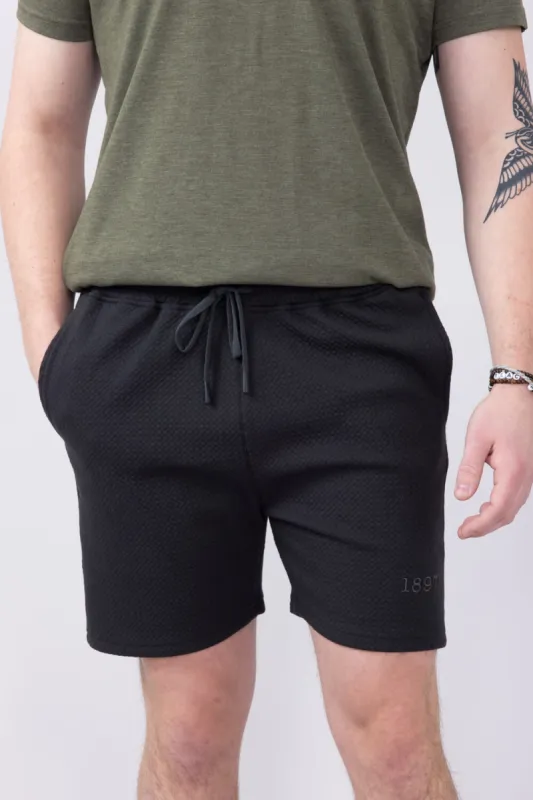 1897 Active Diamond Stretch Shorts for Men in Charcoal | MP923-CHARCOAL sold by Glik’s