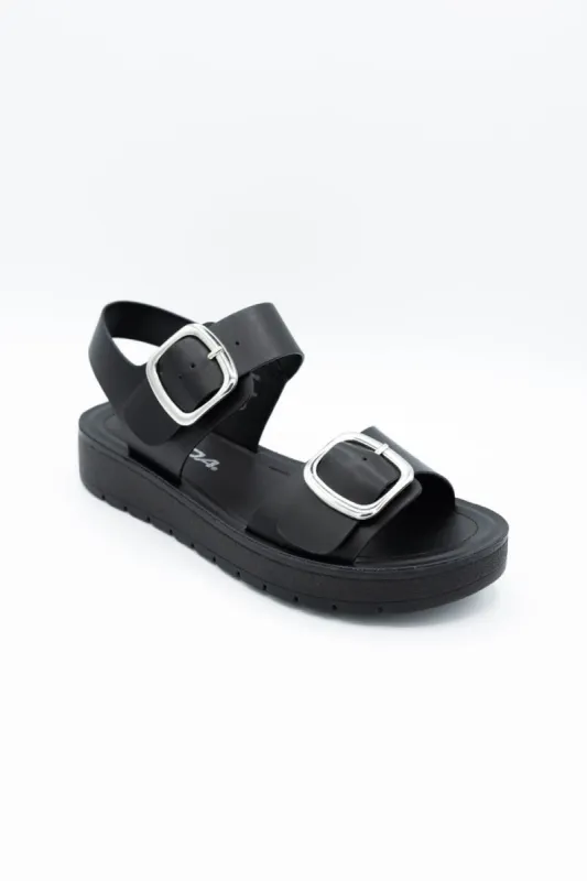 Soda Jackie Platform Sandals for Women in Black | JACKIE-S BLACK made by Glik’s