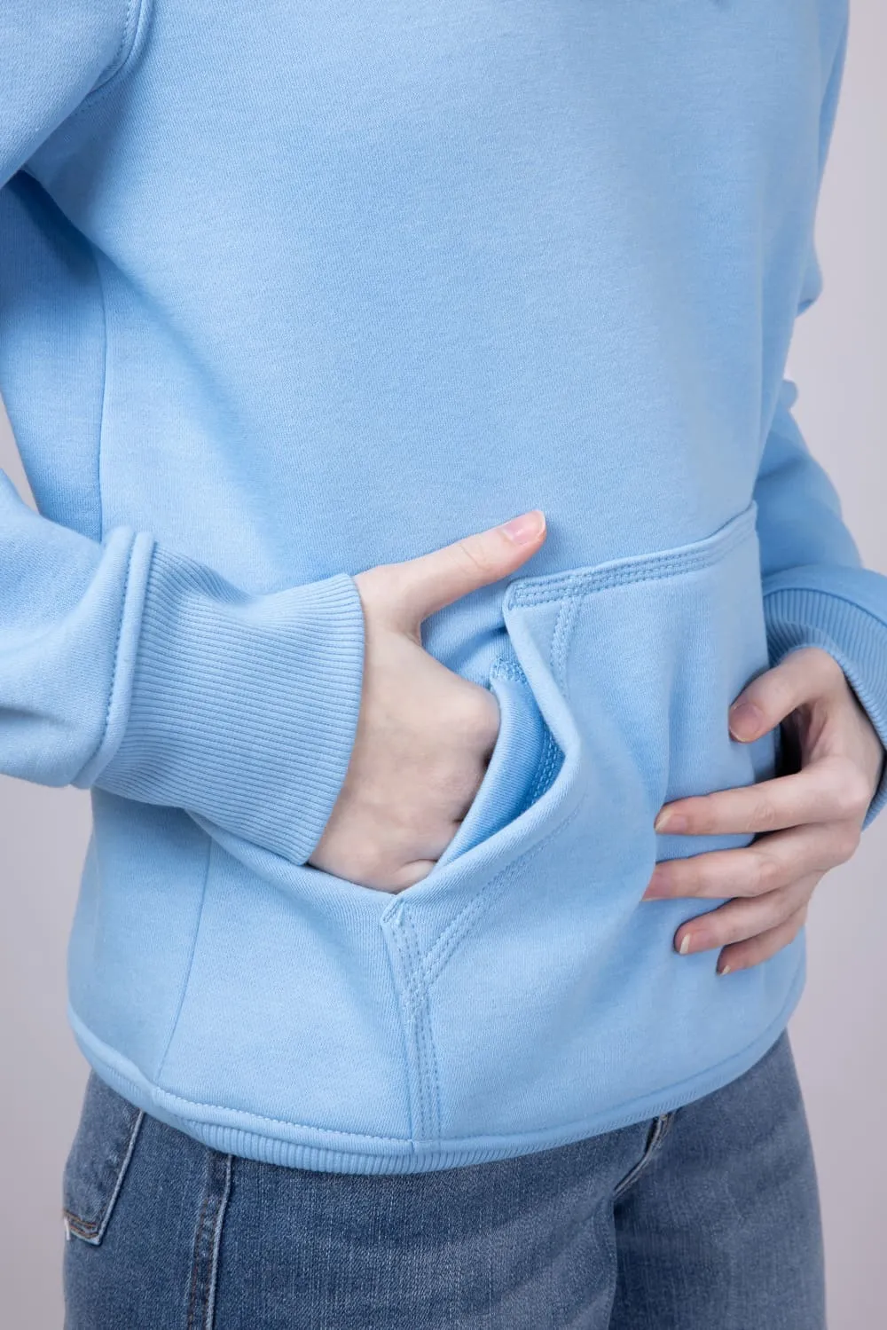 Carhartt Logo Sleeve Midweight Hoodie for Women in Sky Blue | 102791-HL7 sold by Glik’s product image thumbnail 4