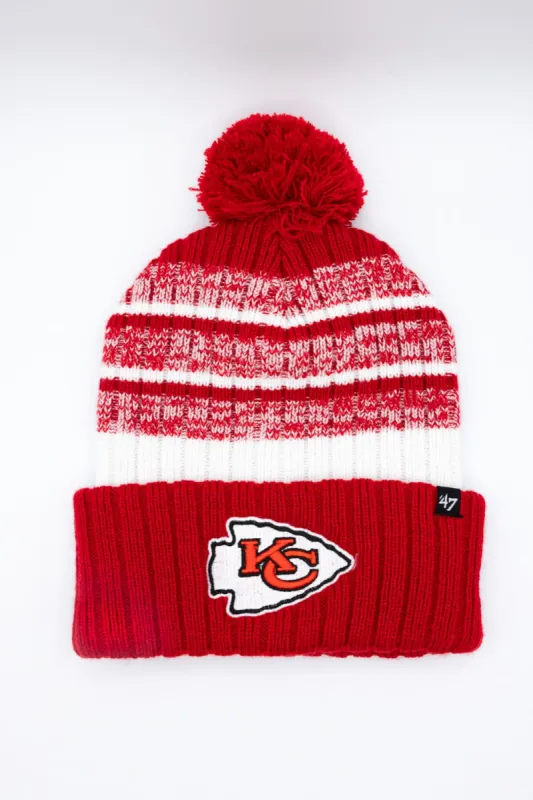 '47 Kansas City Chiefs Tavern Cuff Knit Beanie in Red | F-TAVRN16ACE-RD sold by Glik’s