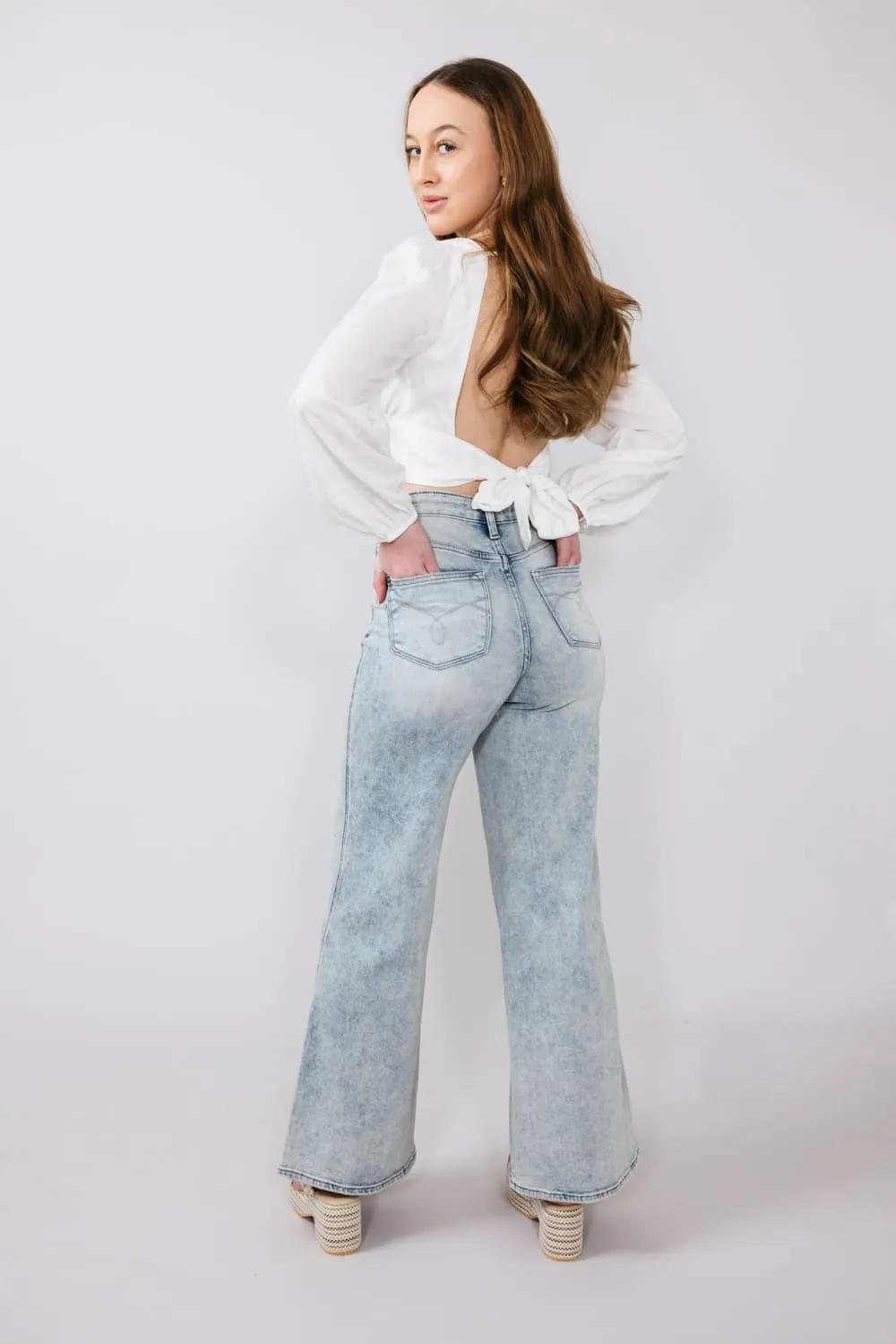 Judy Blue High Rise Retro Wide Leg Jeans for Women | 88867REG sold by Glik’s product image thumbnail 2