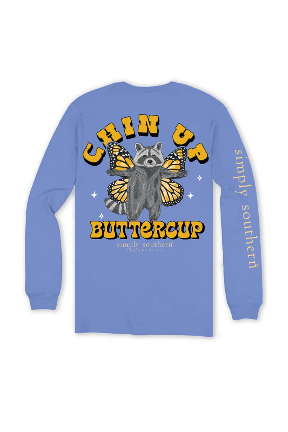 Simply Southern Chin Up Butter Cup T-Shirt for Women in Vista Blue | LS-BUTTERCUP-VISTA sold by Glik’s product image thumbnail 3