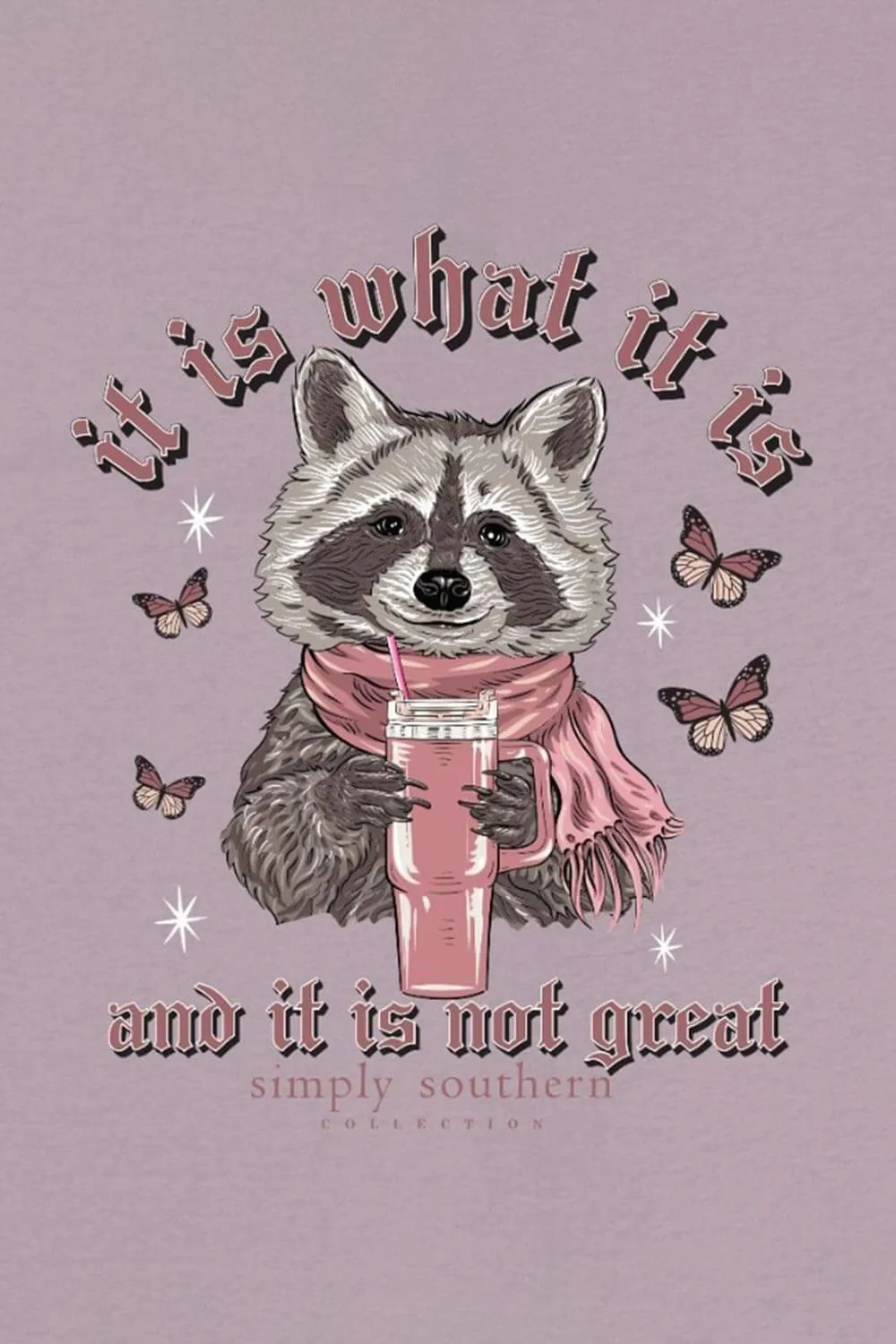 Simply Southern It Is What It Is Raccoon T-Shirt for Women in Purple | SS-RACCOON-PARAGON sold by Glik’s product image thumbnail 3