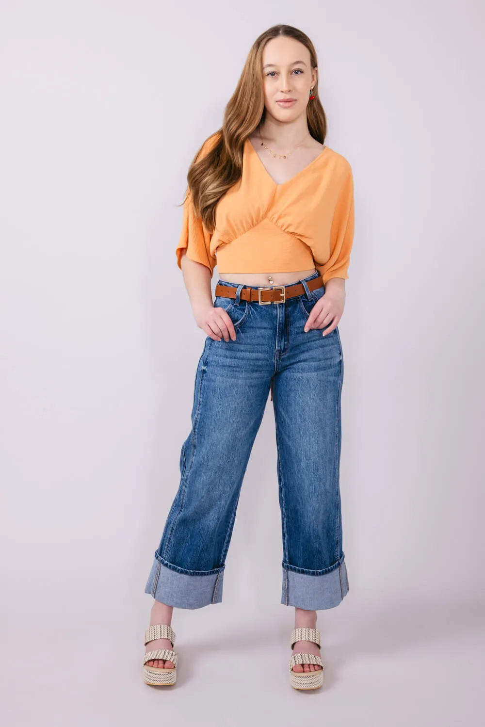 Vervet High Rise Baggy Wide Jeans for Women | T6515D sold by Glik’s