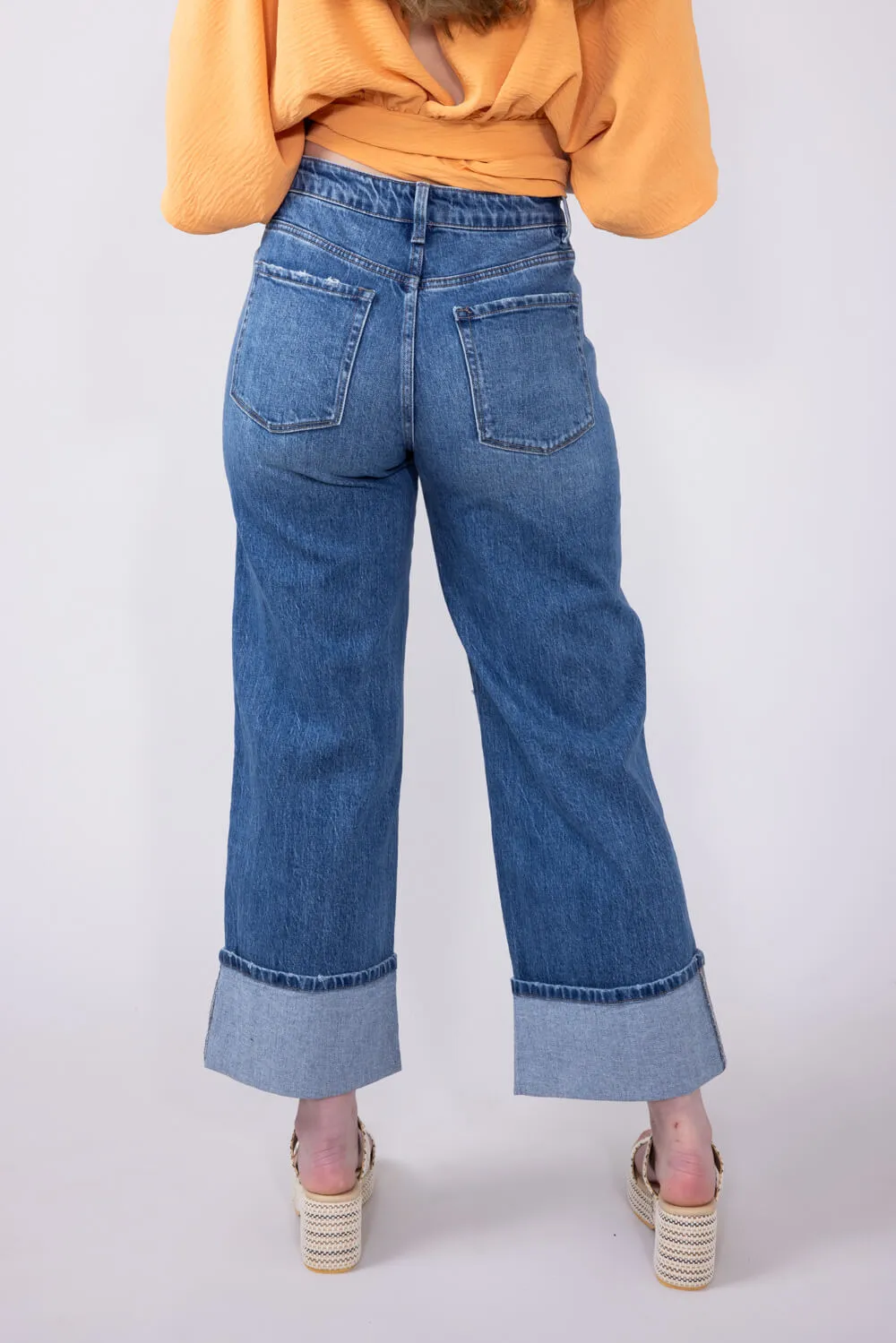 Vervet High Rise Baggy Wide Jeans for Women | T6515D sold by Glik’s product image thumbnail 3