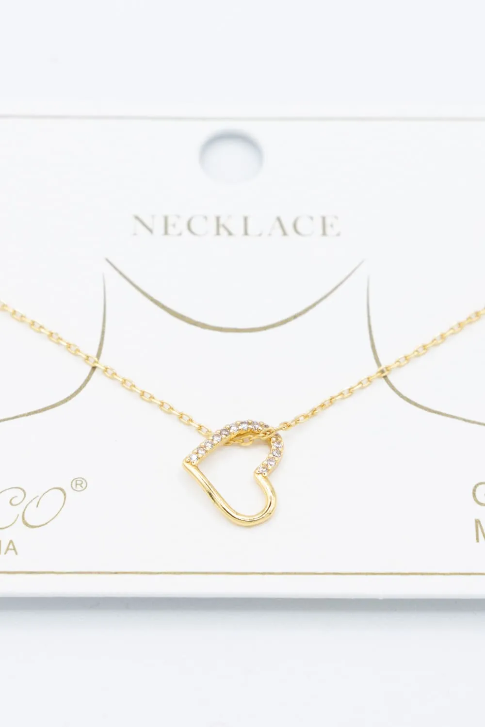 Half Heart Necklace in Gold | 193058-GD sold by Glik’s product image thumbnail 2