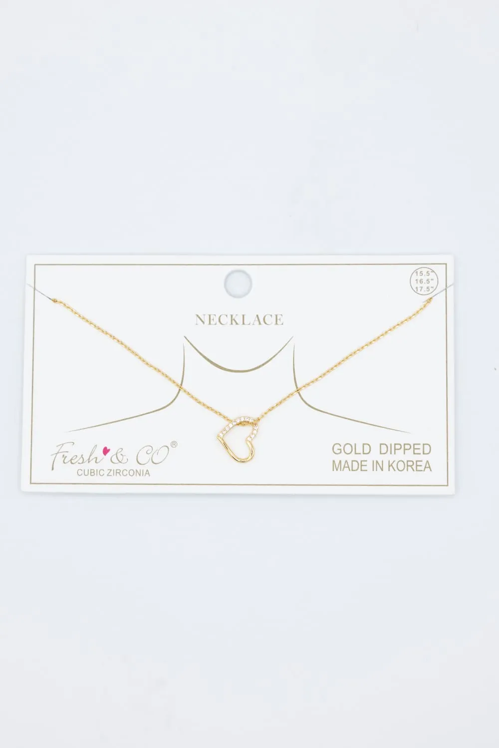 Half Heart Necklace in Gold | 193058-GD sold by Glik’s product image thumbnail 3