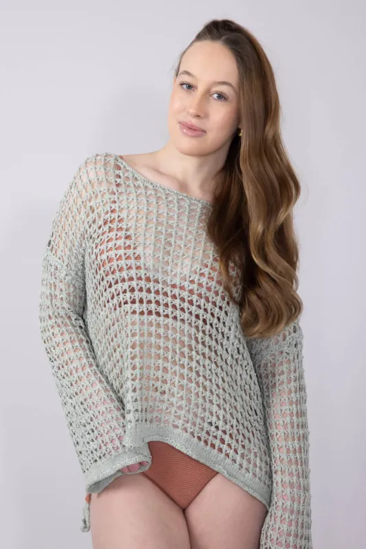 Miracle Crochet Sweater for Women in Sage | F118-SAGE sold by Glik’s
