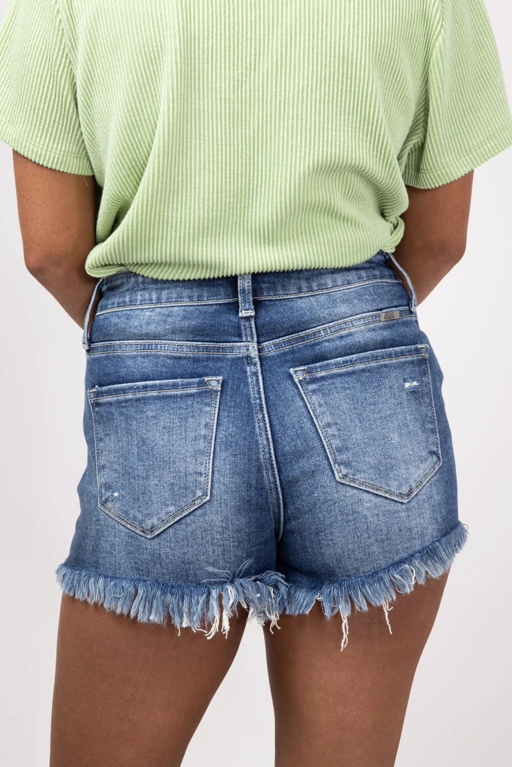 KanCan x Glik’s Best Friend Dark Wash Denim Shorts for Women | AB1022D-GL sold by Glik’s product image thumbnail 2