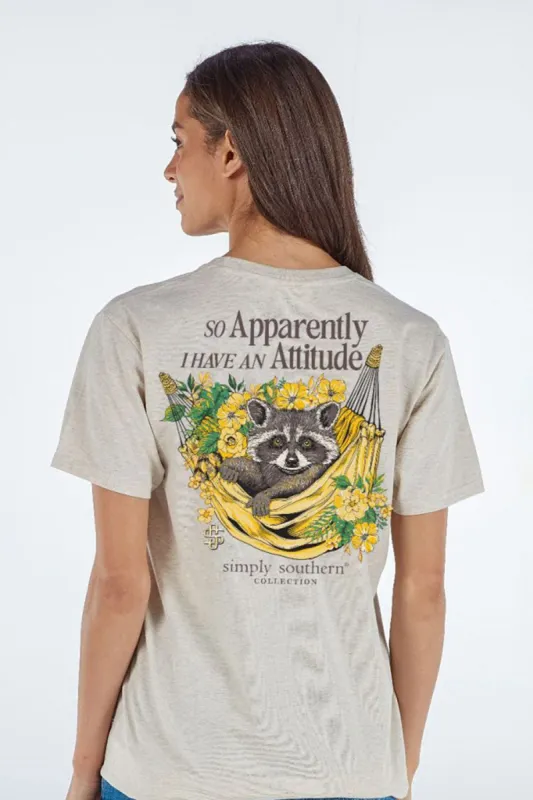 Simply Southern Attitude T-Shirt for Women in Oat Heather | SS-ATTITUDE-OATHTHR sold by Glik’s