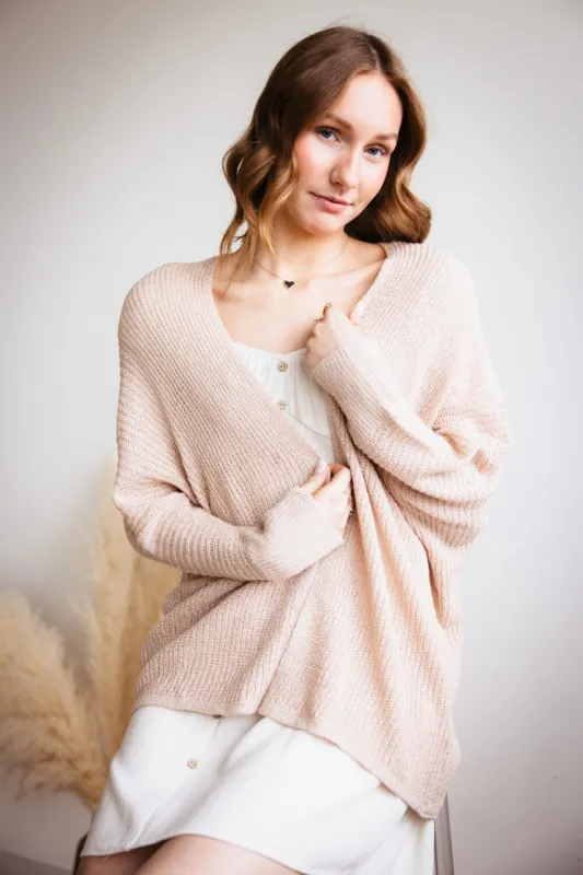 Shaker Stitch Cardigan for Women in Natural | 61865-NAT sold by Glik’s