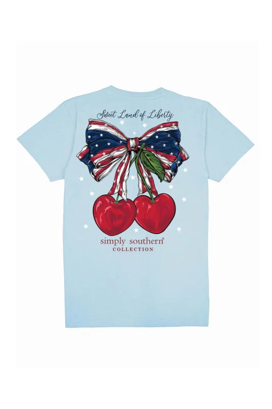 Simply Southern Plus Size Land Of Liberty T-Shirt for Women in Ice | EXT-SS-SWEET-ICE sold by Glik’s