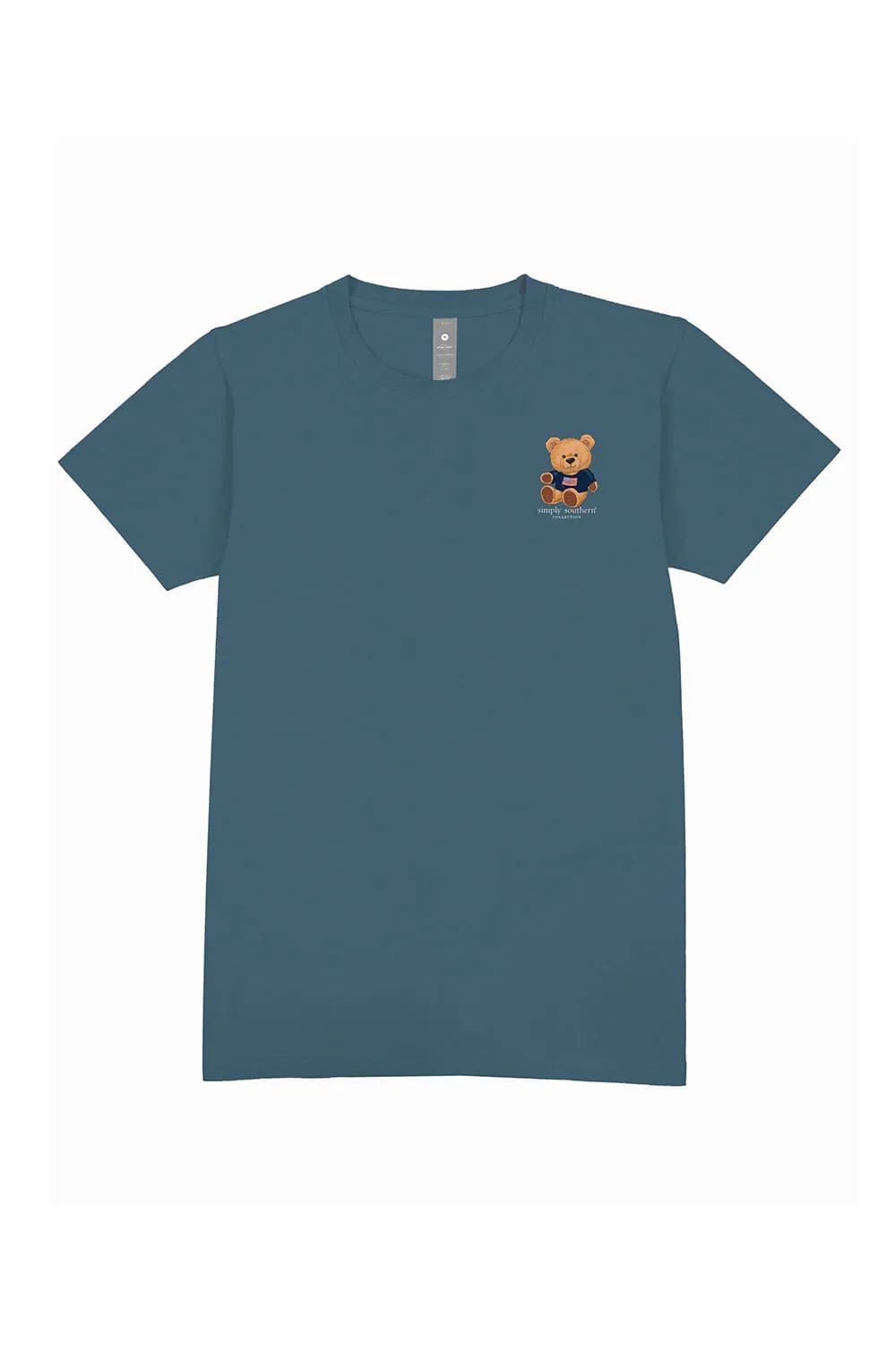 Simply Southern Teddy Bear T-Shirt for Women in Comet Blue | SS-USA-COMET sold by Glik’s product image thumbnail 2