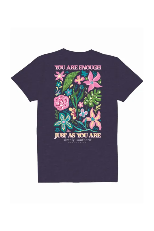 Simply Southern Plus Size You Are Enough T-Shirt for Women in Navy | EXT-SS-ENOUGH-HTHRNVY sold by Glik’s