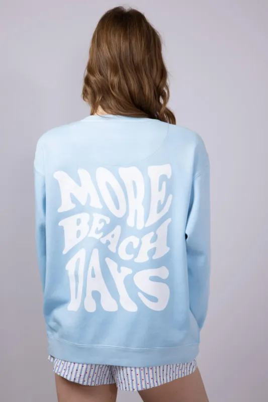 Ocean Drive More Beach Days Surf Club Fleece Sweatshirt for Women in Blue | F12039-747-DYECREW-TROPICALBLUE sold by Glik’s