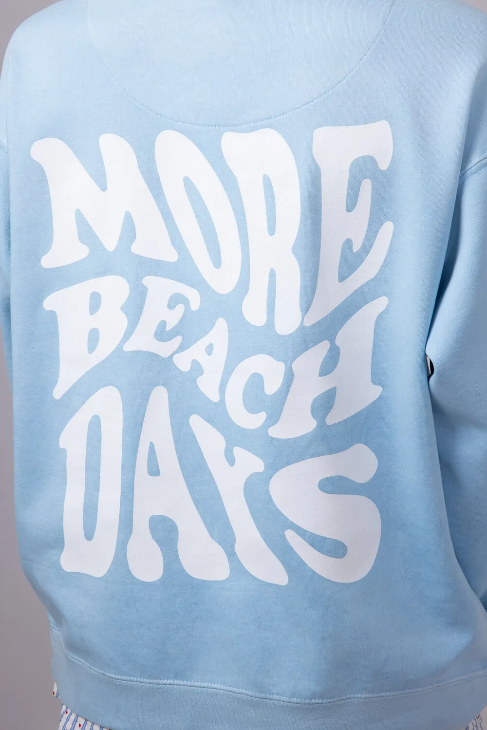 Ocean Drive More Beach Days Surf Club Fleece Sweatshirt for Women in Blue | F12039-747-DYECREW-TROPICALBLUE sold by Glik’s product image thumbnail 3