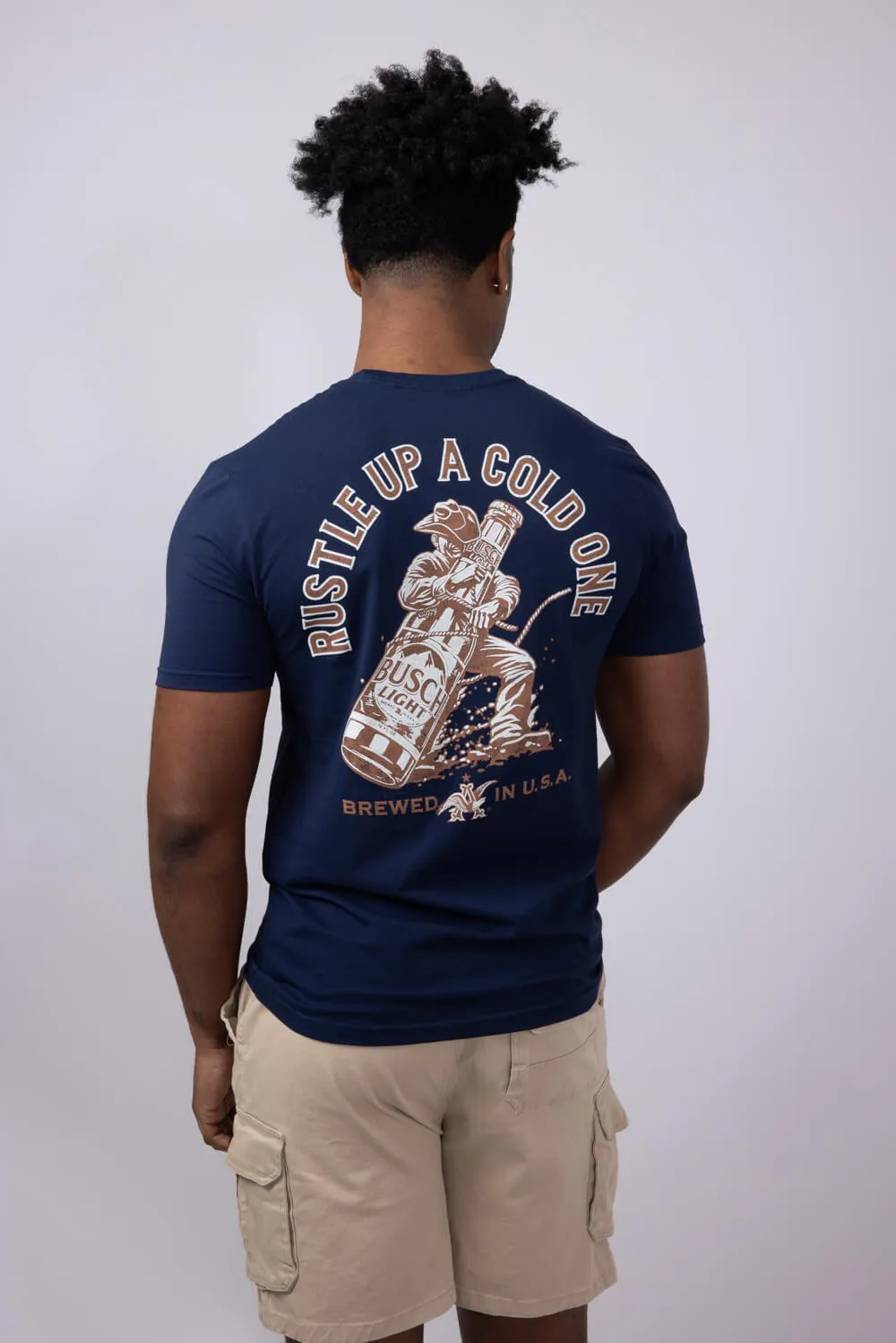 Busch Light Rustle T-Shirt for Men in Navy | 6775-NAVY sold by Glik’s product image thumbnail 4