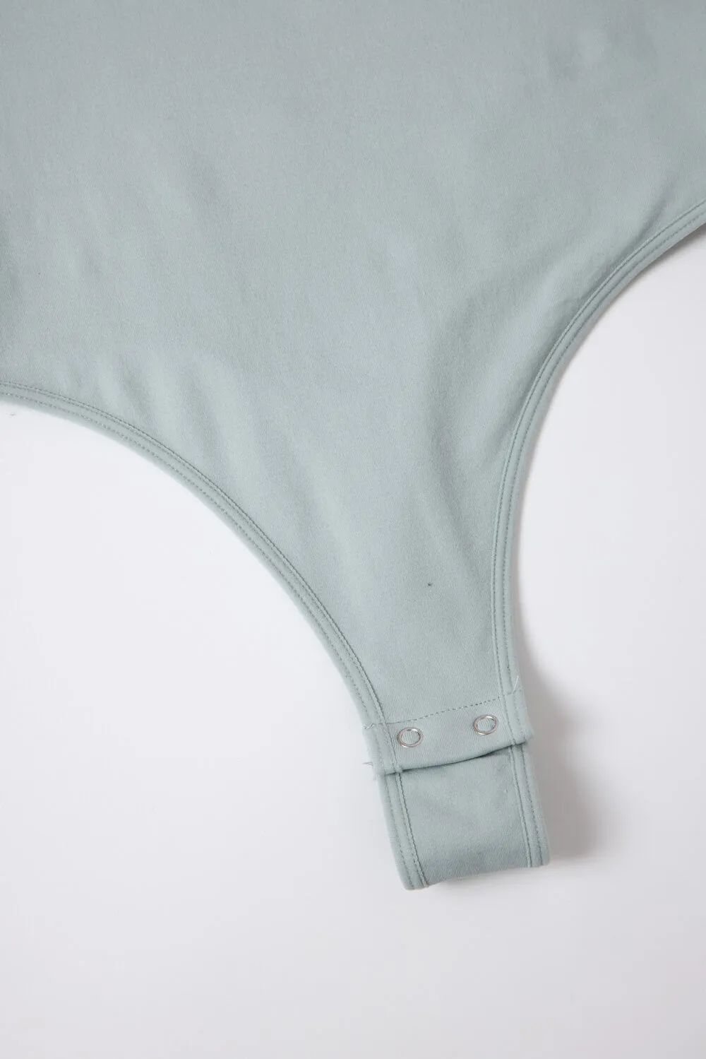 Double-Knit Spaghetti Strap Bodysuit for Women in Dusty Mint | S1196-DUSTYMINT sold by Glik’s product image thumbnail 4