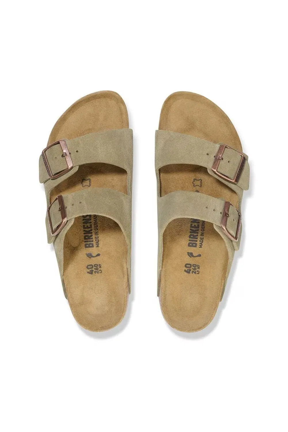 Birkenstock Arizona Suede Leather Sandals for Women in Taupe | 51463 sold by Glik’s product image thumbnail 5