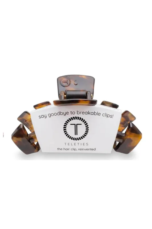 Teleties Large Claw Clip in Tortoise Brown | TT-CL01-001 sold by Glik’s