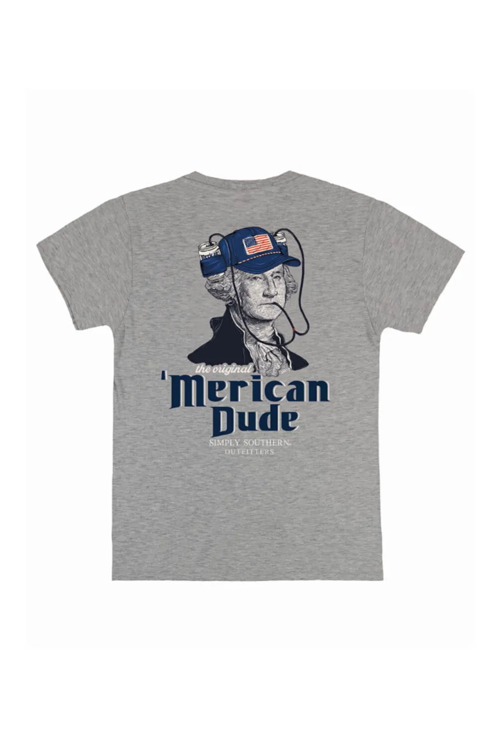 Simply Southern USA George T-Shirt for Men in Grey | MN-SS-GEORGE-STORMHTHR sold by Glik’s product image thumbnail 4