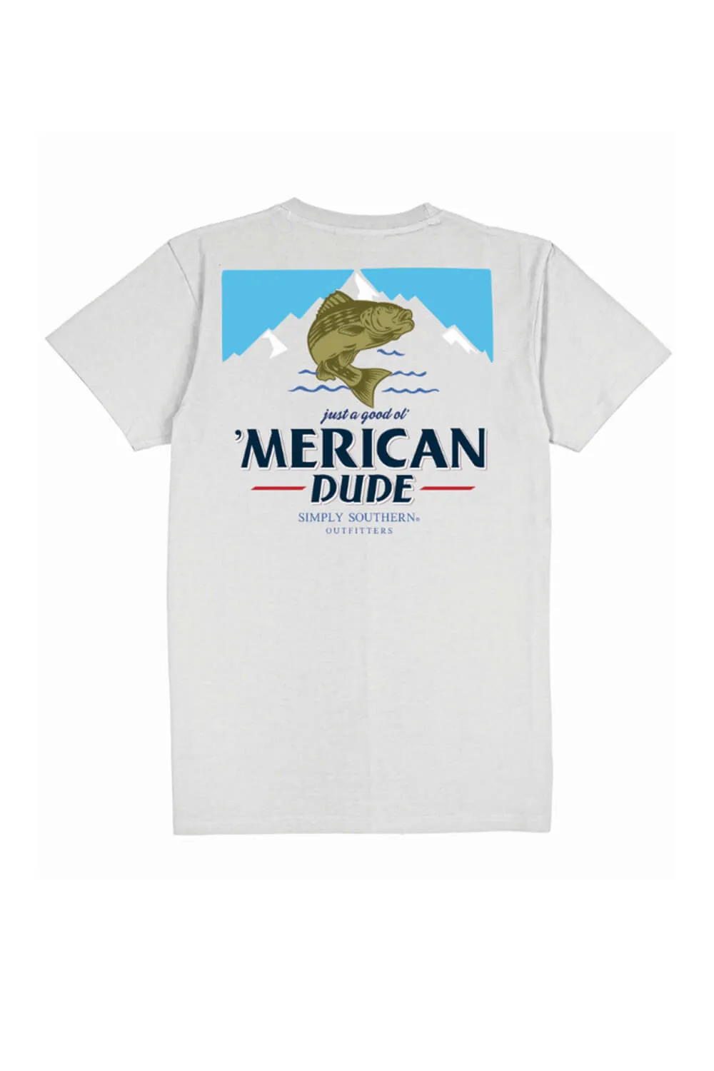 Simply Southern Bass T-Shirt for Men in Grey | MN-SS-BASS-STAR sold by Glik’s product image thumbnail 3