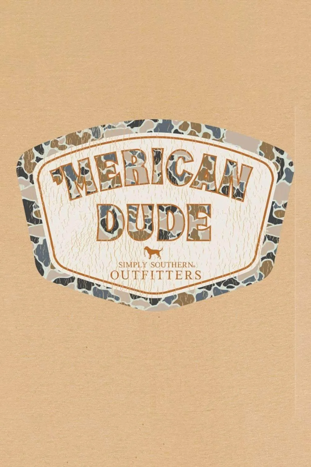 Simply Southern ‘Merican Dude Camo T-Shirt for Men in Khaki | MN-SS-CAMOLOGO-KHAKI sold by Glik’s product image thumbnail 3