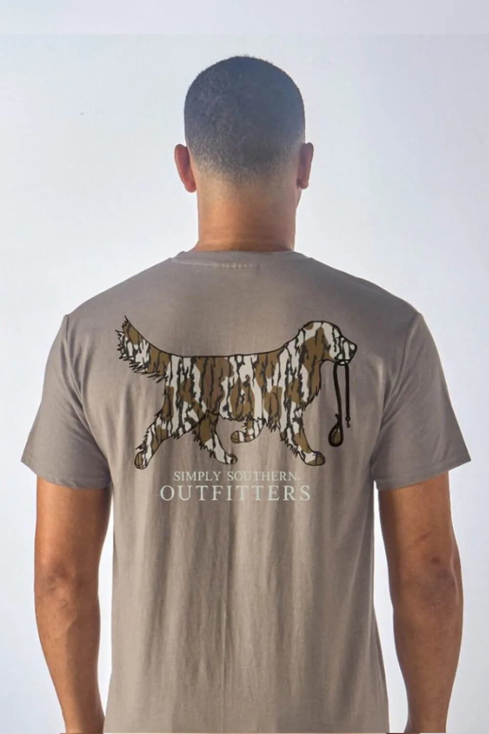 Simply Southern Camo Dog T-Shirt for Men in Brown | MN-SS-TREECAMO-DESERTHTHR sold by Glik’s