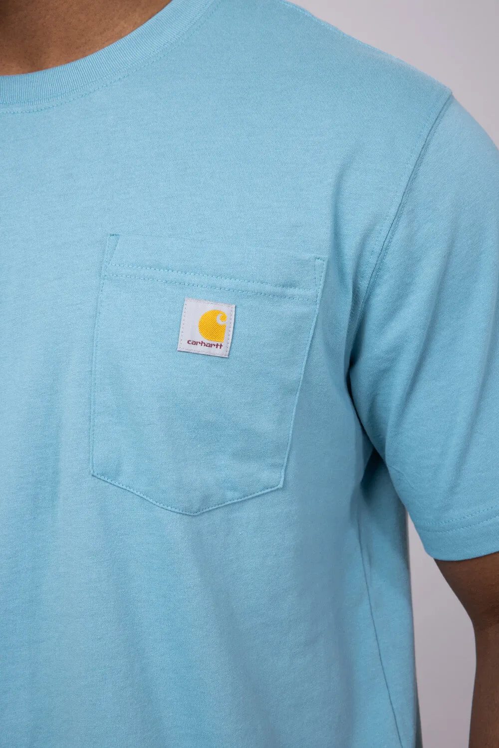 Carhartt Relaxed Fit Lightweight Logo Pocket Graphic T-Shirt for Men in Blue | 106771-HL0-SUMBLU sold by Glik’s product image thumbnail 4