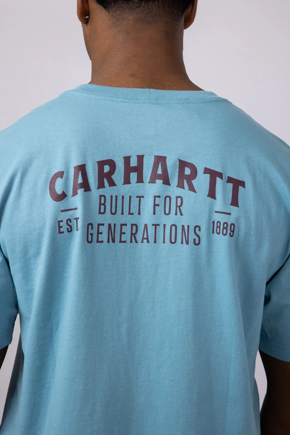 Carhartt Relaxed Fit Lightweight Logo Pocket Graphic T-Shirt for Men in Blue | 106771-HL0-SUMBLU sold by Glik’s product image thumbnail 2