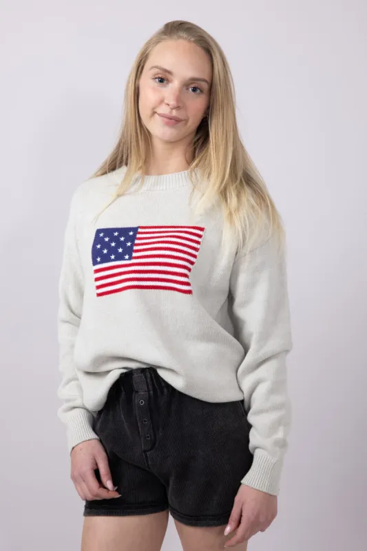 Simply Southern Unisex USA Sweater in Grey | 0125-MN-SWTR-USA-GRY sold by Glik’s