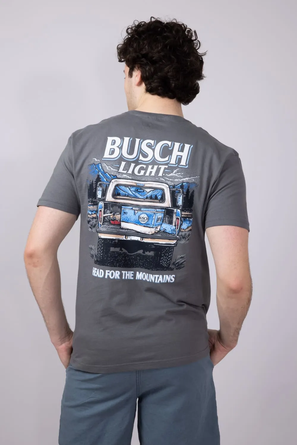 Busch Light Truck Cooler T-Shirt for Men in Charcoal | 2220-CHARCOAL sold by Glik’s product image thumbnail 3
