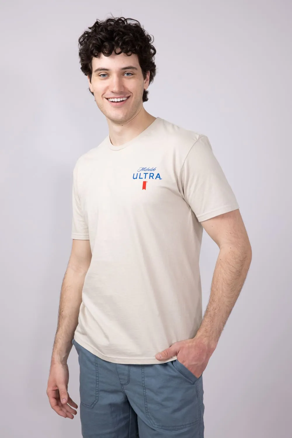 Michelob Ultra Golf T-Shirt for Men in Sand | 2332-SAND sold by Glik’s product image thumbnail 4