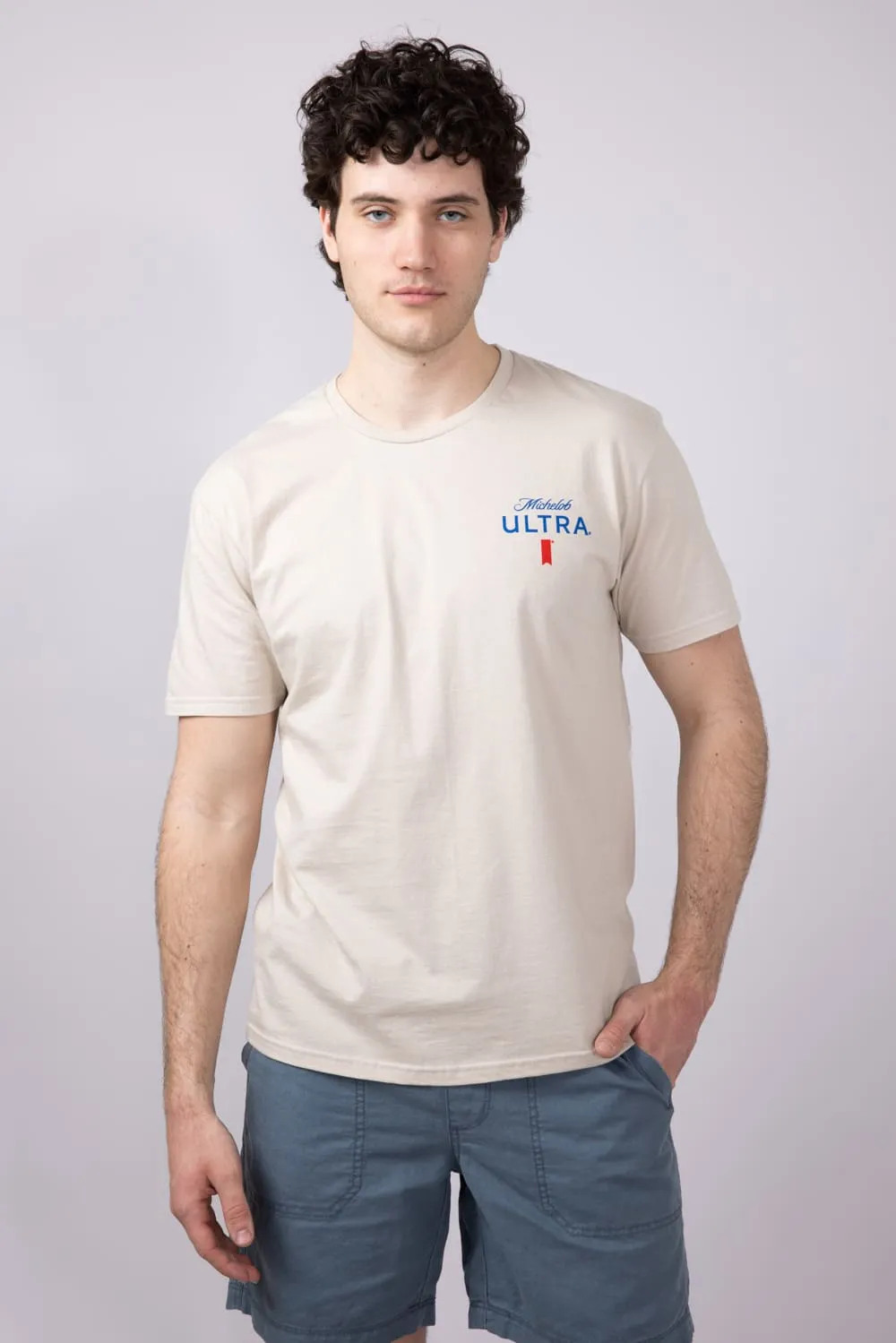 Michelob Ultra Golf T-Shirt for Men in Sand | 2332-SAND sold by Glik’s product image thumbnail 3