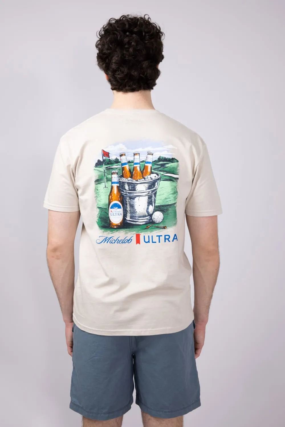 Michelob Ultra Golf T-Shirt for Men in Sand | 2332-SAND sold by Glik’s product image thumbnail 5