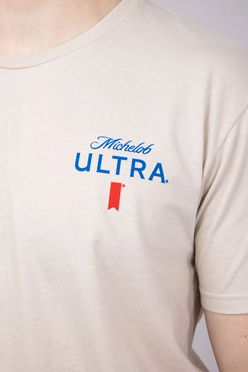 Michelob Ultra Golf T-Shirt for Men in Sand | 2332-SAND sold by Glik’s product image thumbnail 2