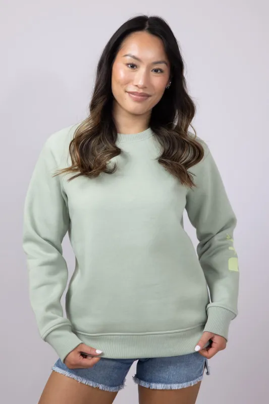 Carhartt Graphic Sweatshirt for Women in Sage Heather | 106718-GI8 sold by Glik’s