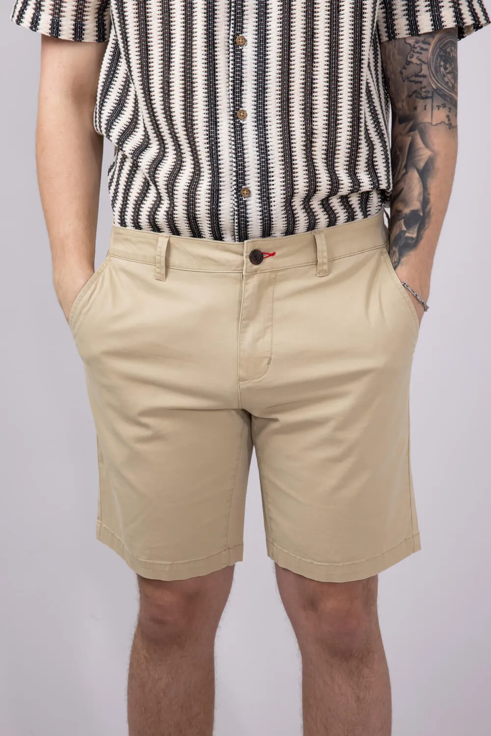 1897 Legends 9” Heavy Washed Twill Flat Front Shorts for Men in Khaki | 5GLL1223-KHAKI sold by Glik’s