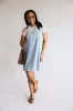 Washed Denim Pocket Dress for Women | M43273-DNM sold by Glik’s