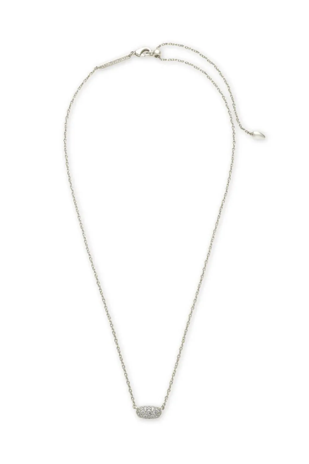 Kendra Scott Grayson Silver Crystal Pendant Necklace in White Crystal | 4217719933 sold by Glik’s product image thumbnail 2