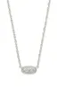 Kendra Scott Grayson Silver Crystal Pendant Necklace in White Crystal | 4217719933 sold by Glik’s