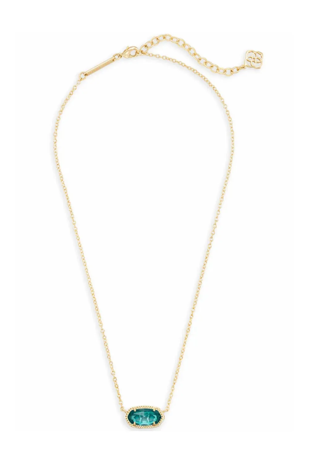 Kendra Scott Elisa Gold Glass Pendant Necklace in London Blue | 4217714622 sold by Glik’s product image thumbnail 3