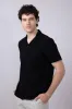 Denim & Flower Textured Button-Down Shirt for Men in Black | CWS-589A sold by Glik’s