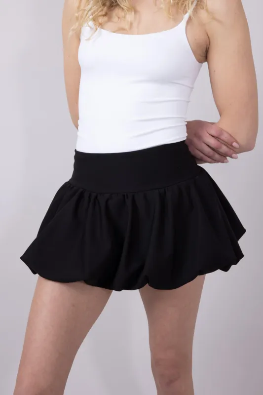 Scuba Knit Bubble Mini Skirt for Women in Black | SCU712-BLACK sold by Glik’s