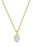 Kendra Scott Hallie Gold Short Pendant Necklace in White Opalescent Resin | 9608873855 sold by Glik’s